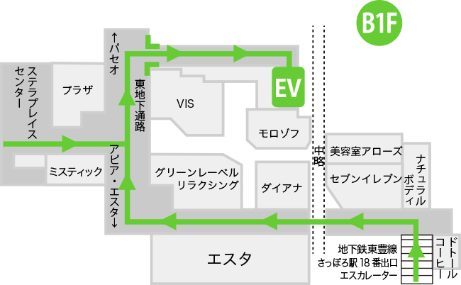 地下一階フロアマップ